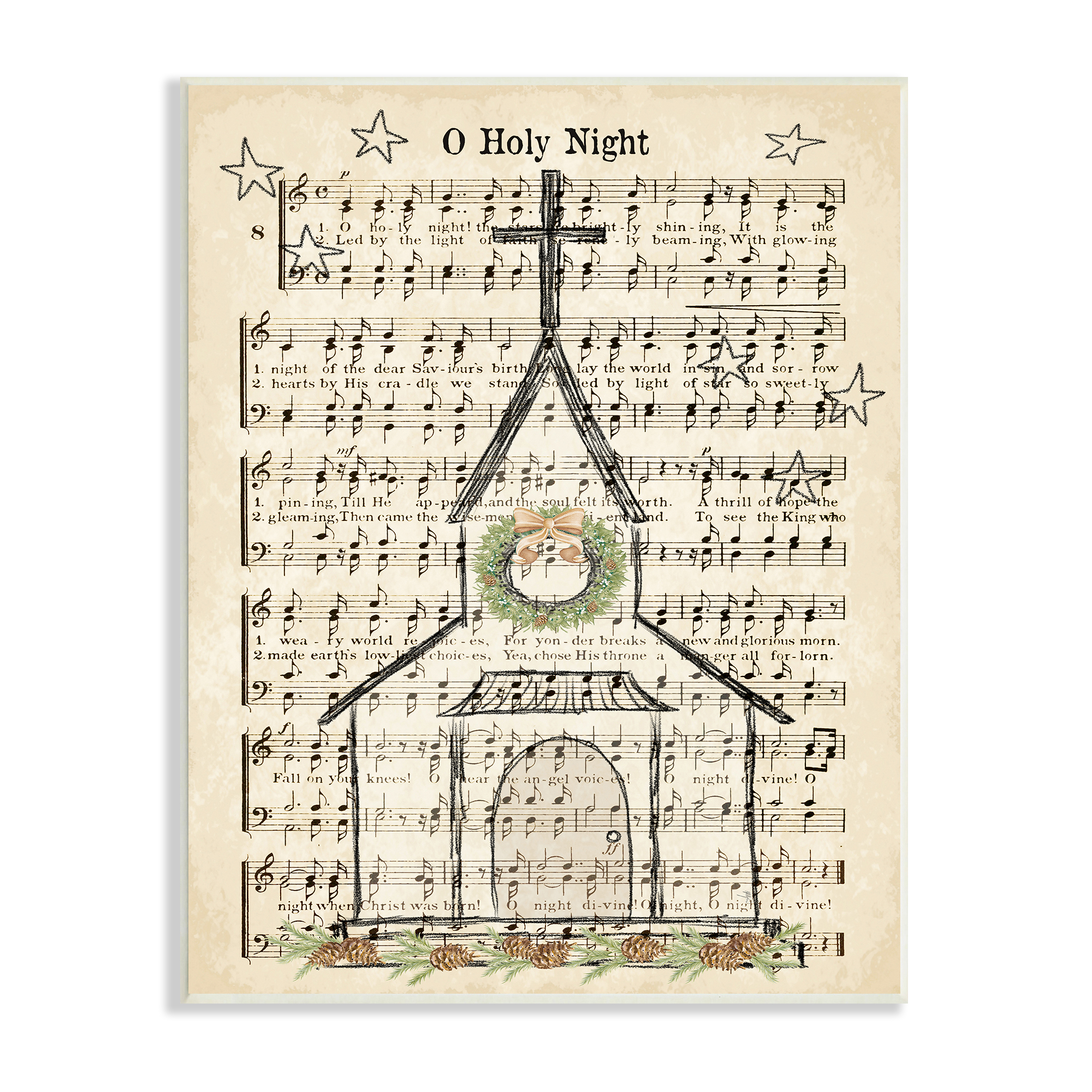 Stupell Industries Scritta 'Be Our Guest' - Quadro Con Cornice In Legno Bianco 13x30 Cm - Arte Da Parete